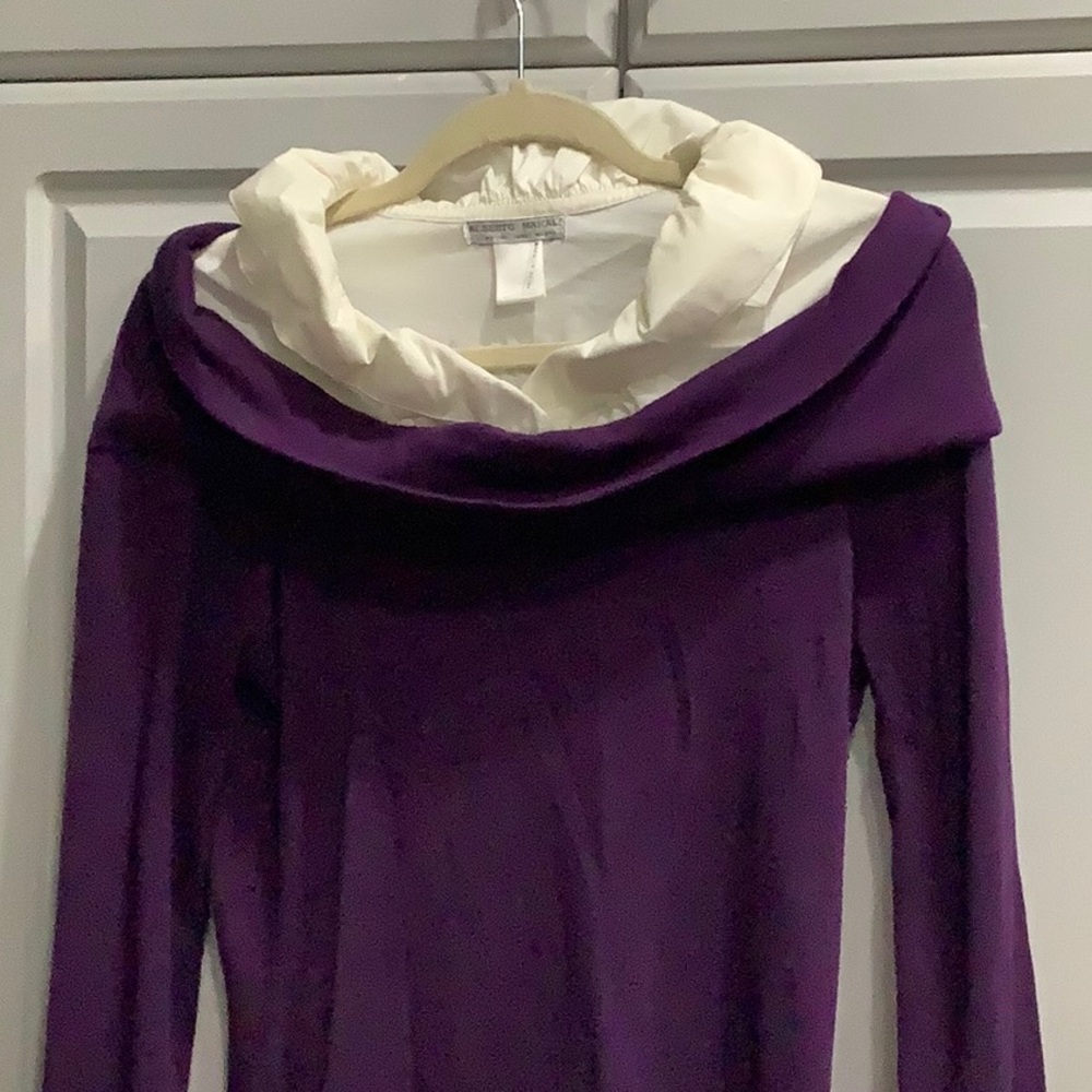 Alberto Makali Purple and White Women's Sweater Sz S